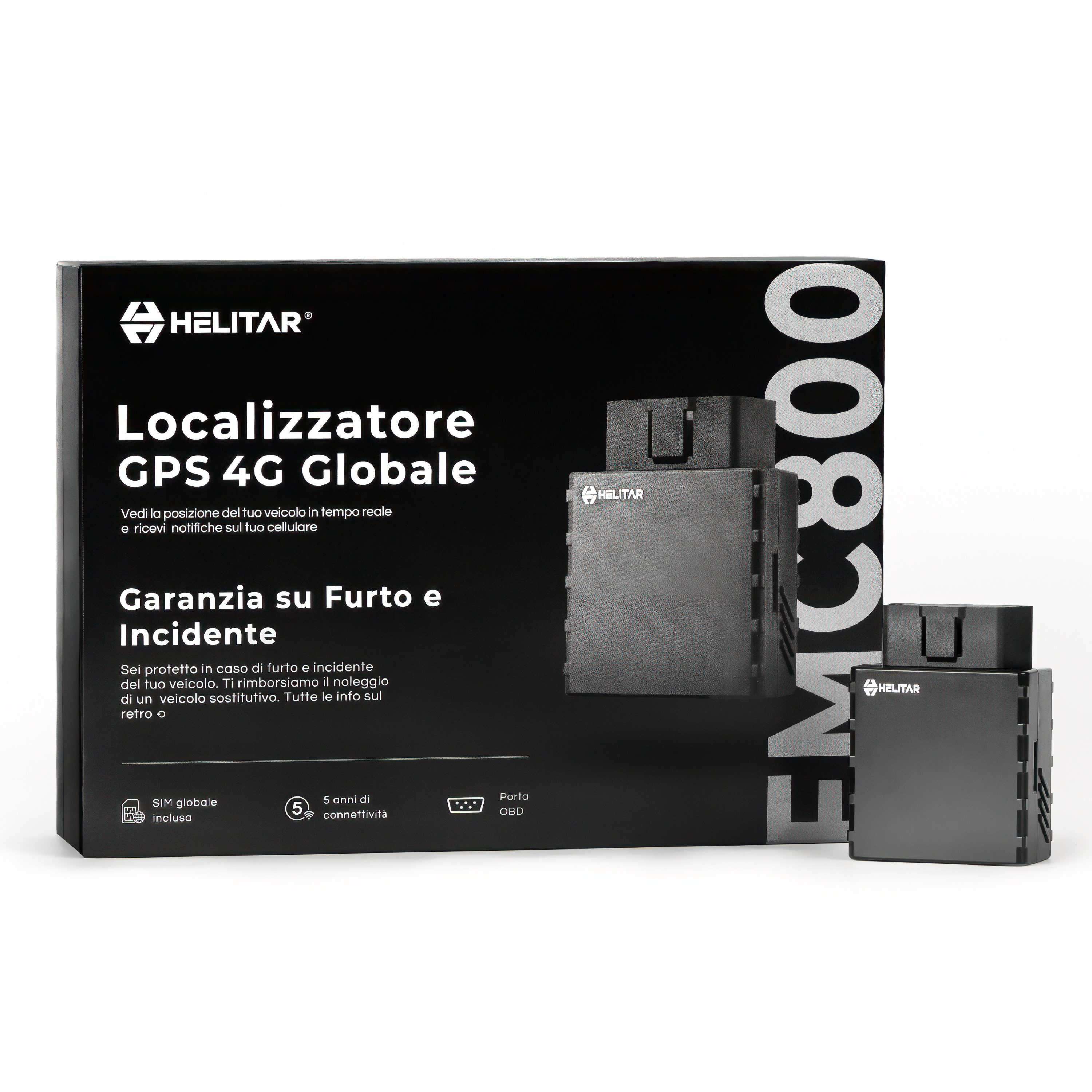 FMC800 Localizzatore GPS 4G - OBD Tracker per Auto e Furgoni con garanzia Furto e Incidente