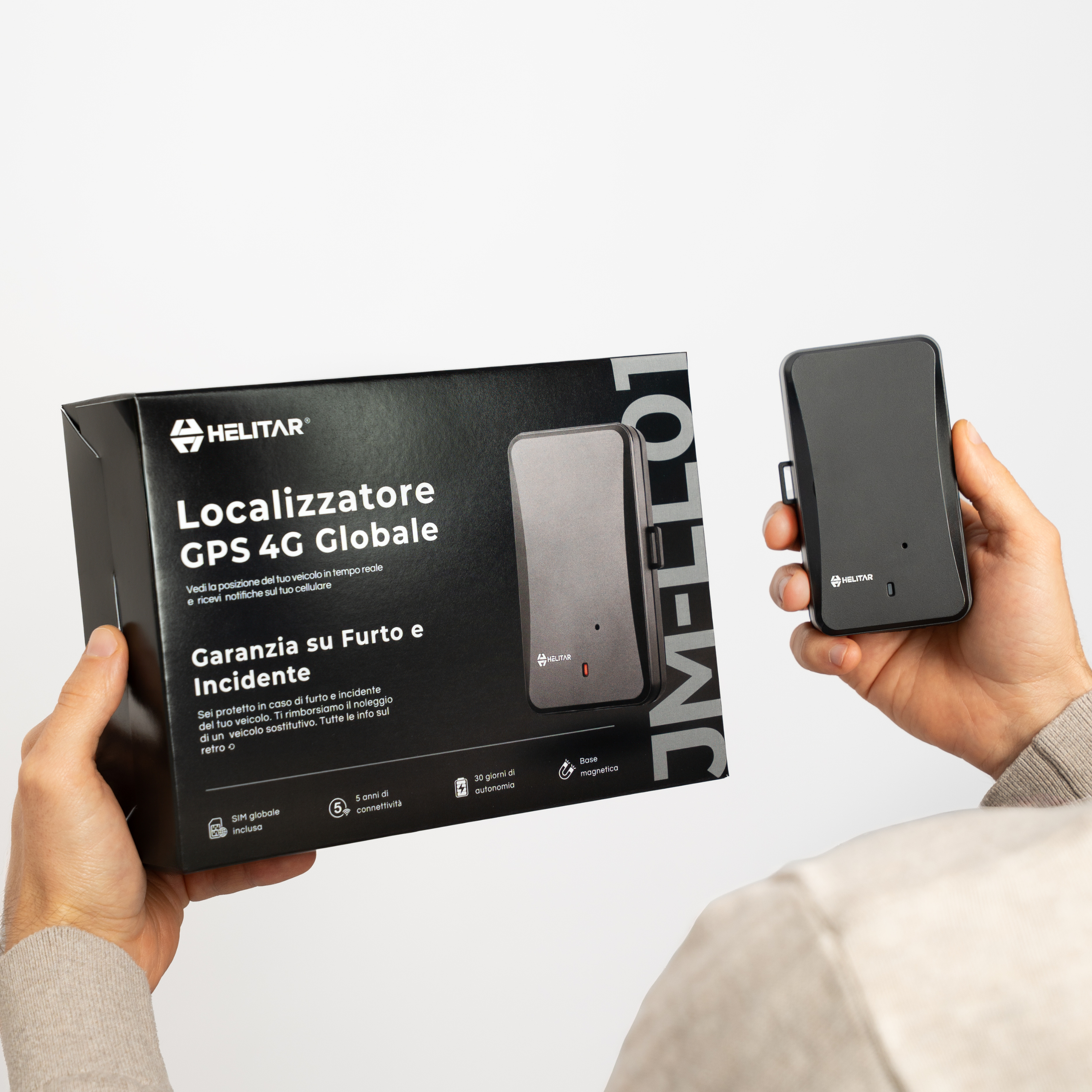 JM-LL01 Localizzatore GPS 4G - Antifurto magnetico per Auto, Moto e Furgoni con garanzia Furto e Incidente